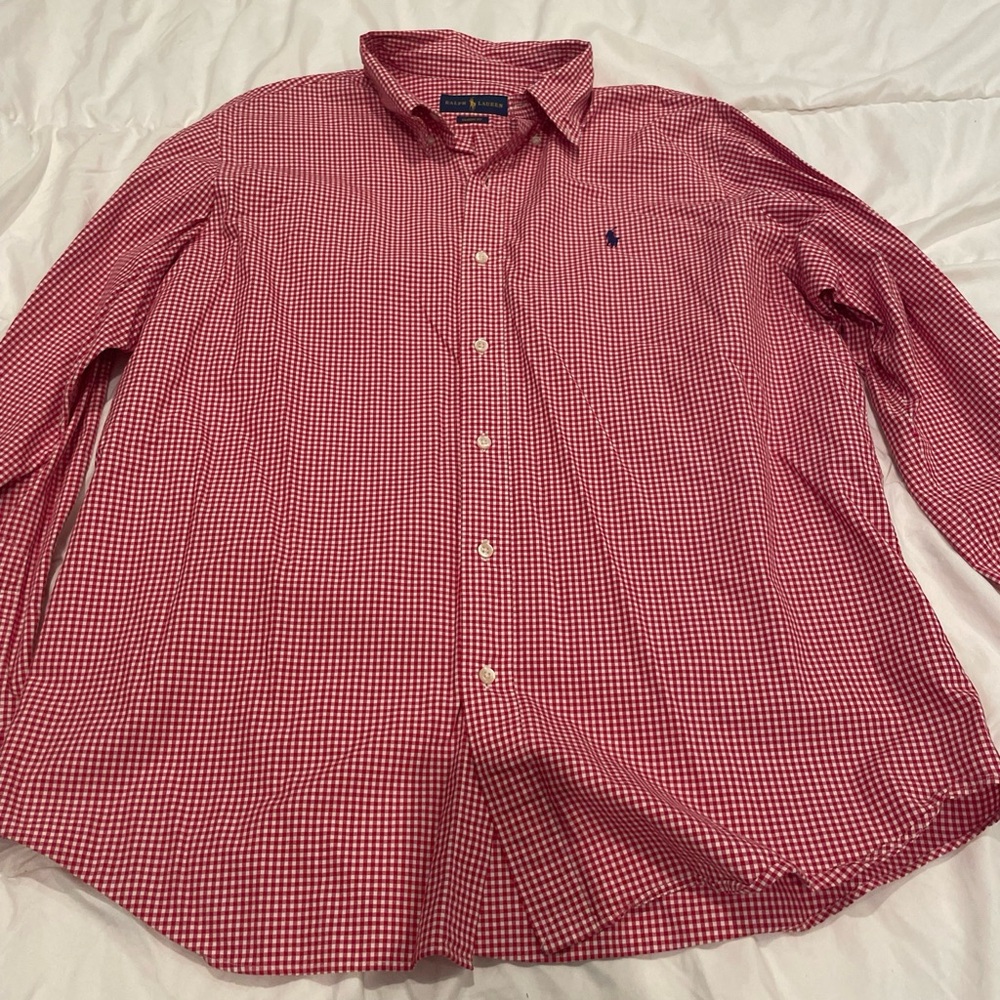 Ralph Lauren long sleeve dress shirt. Used twice. Good condition.#M3